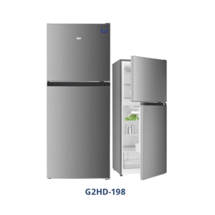 GEA KULKAS 2 PINTU NO FROST G2HD-198 / G2HD198 INOX