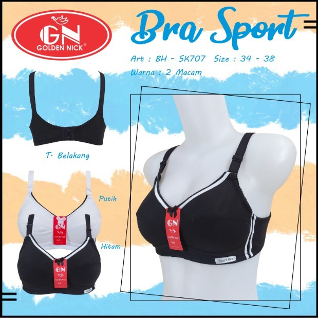 Golden Nick - Bh Sport Bh Remaja Bh Sekolah Bh SA707 Tanpa Kawat Bh Katun Bh Nyaman Berkualitas