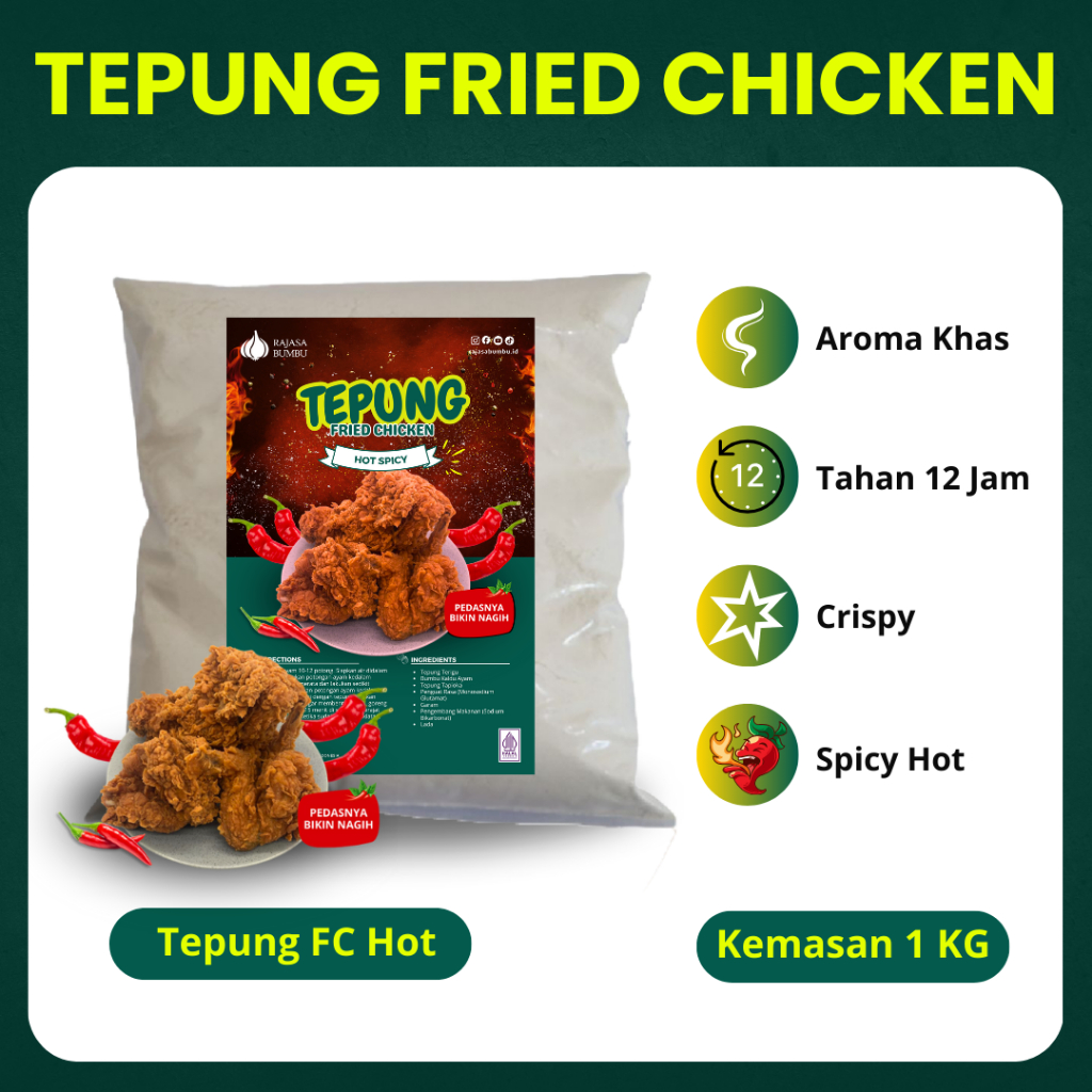 

tepung fried chicken hot spicy crispy 1kg