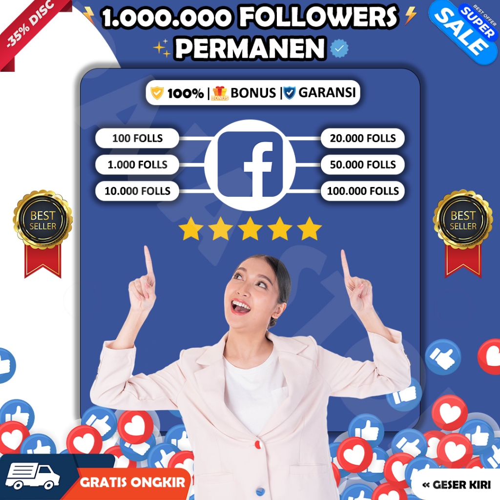 FOLLOWERS FB PERMANEN MURAH REAL