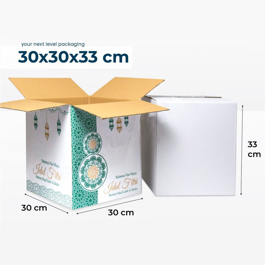 

( 10 pcs ) Box Jumbo Special Eid Mubarak Dus Sembako Parcel Lebaran Packaging Hampers Eid Mubarak Box Idul Fitri Besar Serbaguna