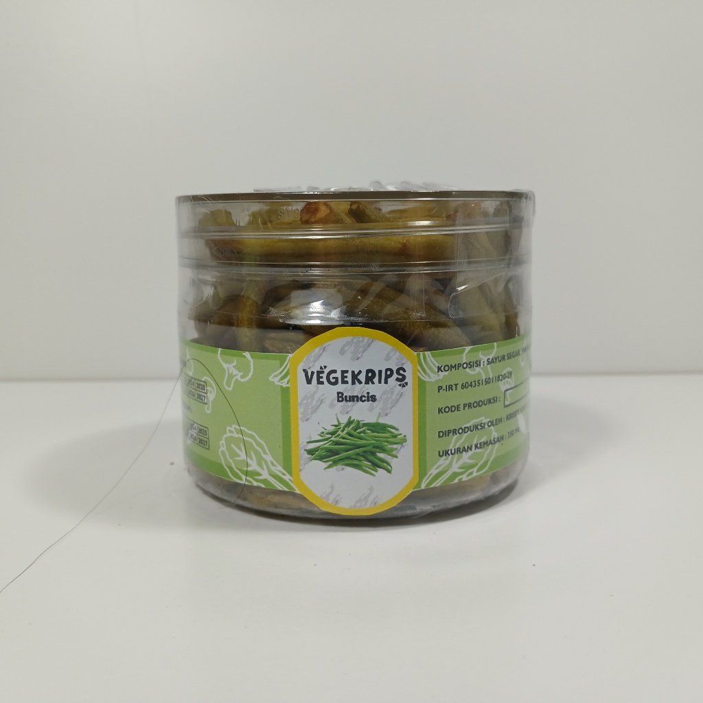 

Keripik Buncis 350 mL Vegekrips