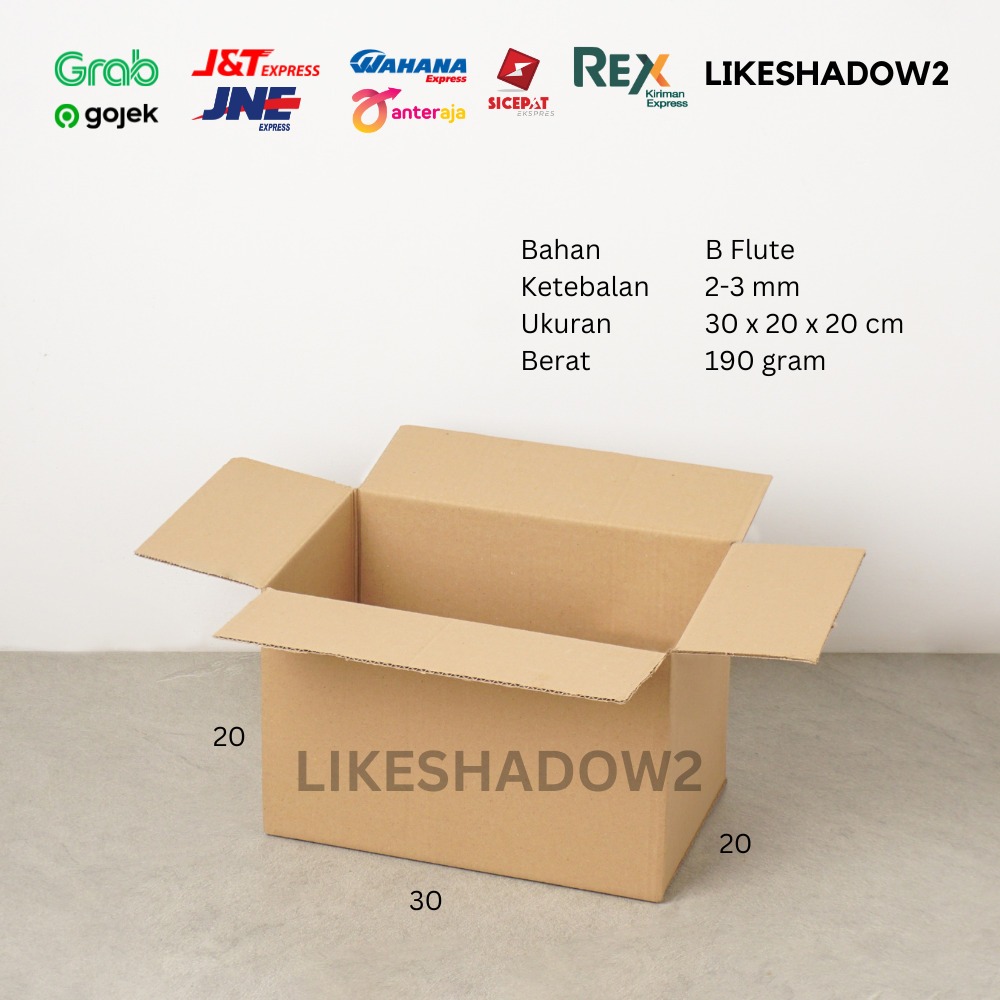 

Kardus Packing/ 30x20x20 cm/ 30 x 20 x 20 cm / Dus Online Shop/ Kotak Packaging/ B Flute