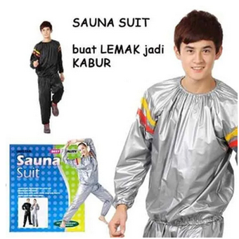 Baju Jaket  dan Celana Sauna Suit Unistar Original untuk Olahraga Bakar Lemak Paling Murah Pack Plastik