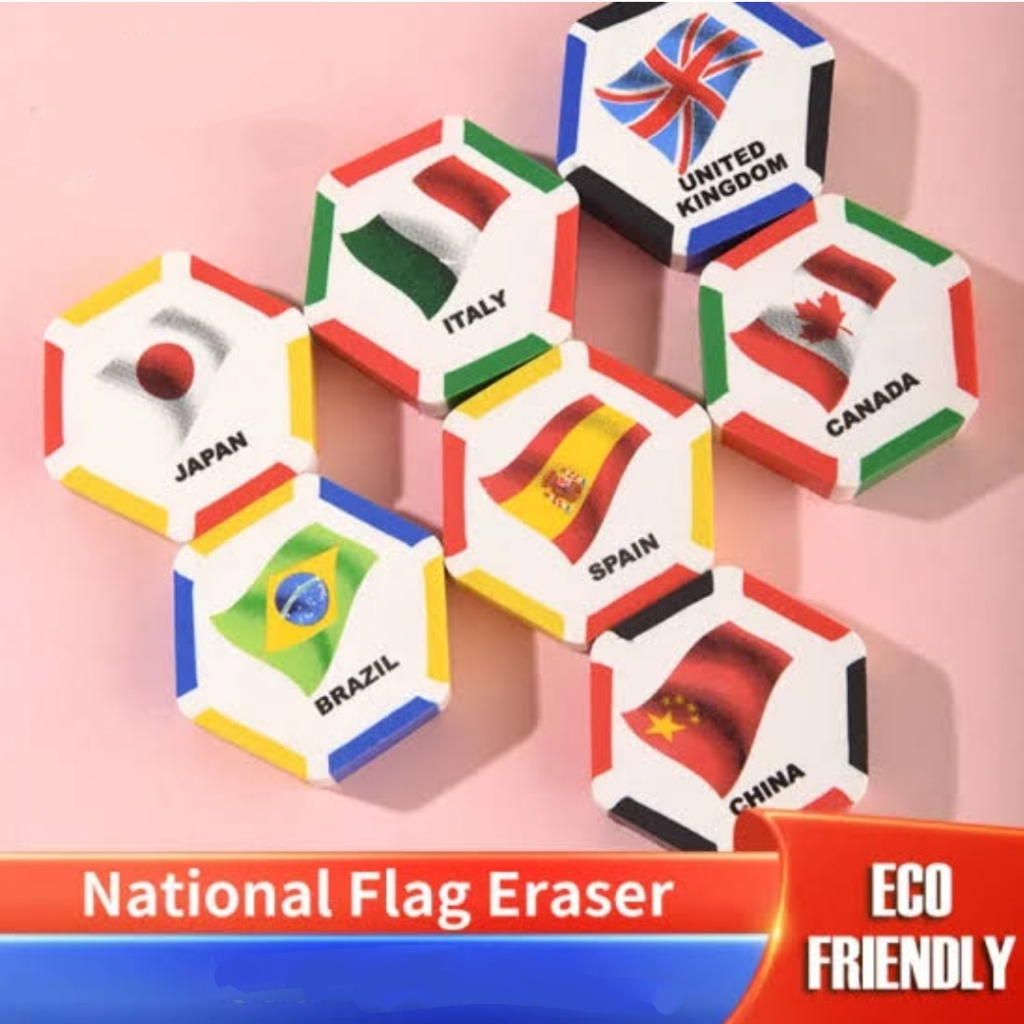 

Penghapus Pensil Bendera Negara Per box isi 48 pcs