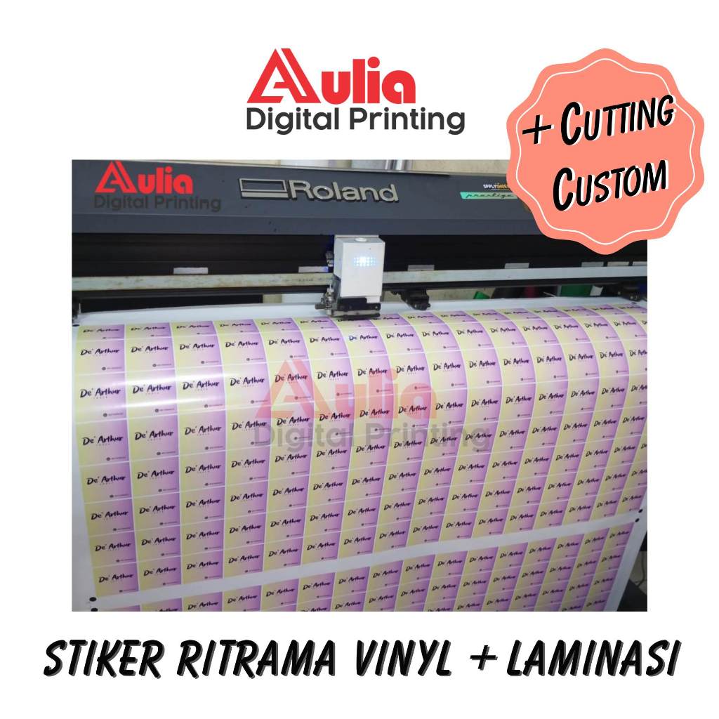 

Cetak Stiker Ritrama Vinyl Meteran + Laminasi & Cutting Custom