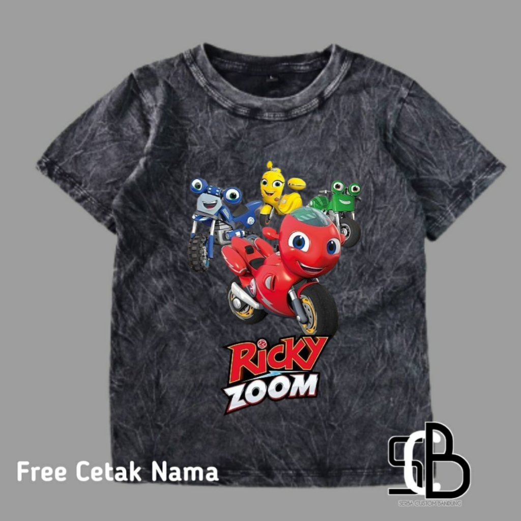 Kaos Atasan Anak Ricky Zoom Washed Premium