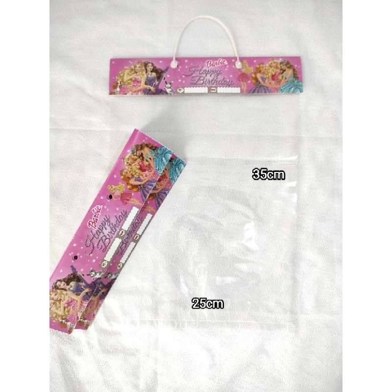 

Plastik Bingkisan ULTAH Hampers Paket Snack BARBIE uk.25x35cm