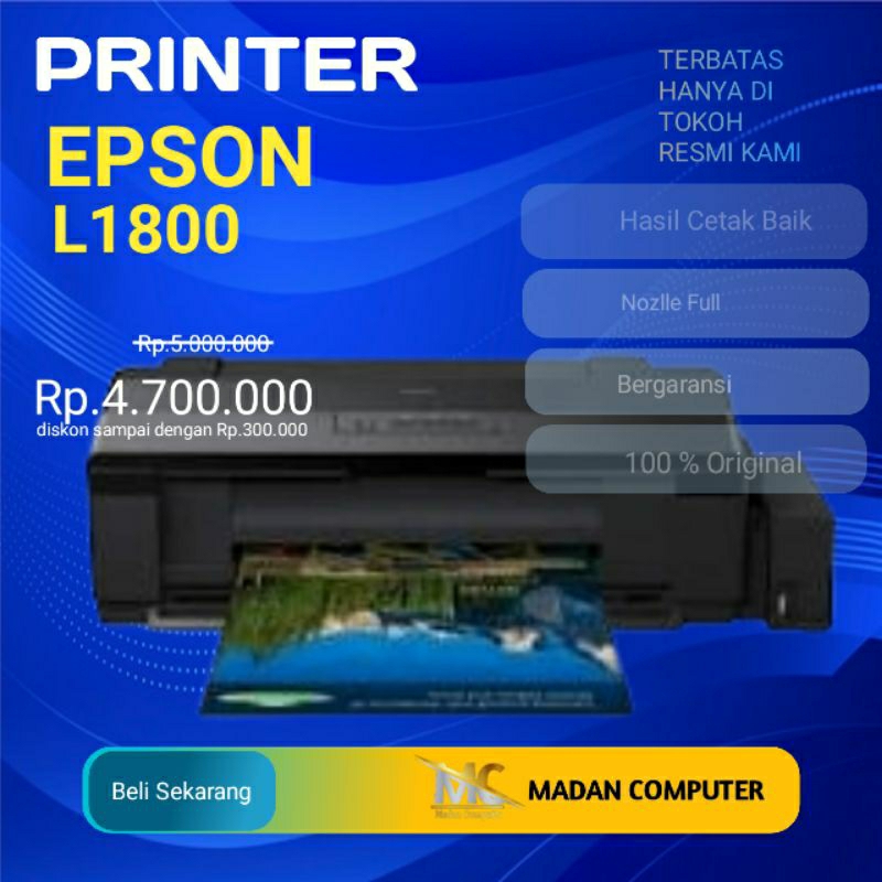 Printer Epson L1800 A3 Like NEW Second Bergaransi