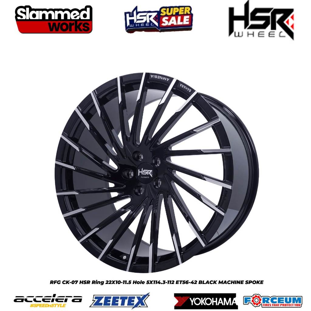 VELG MOBIL BARU RING 22 MOBIL MERCH  HRV RFG CK-07 HSR R22X10/11.5 H5X114,3/5X112 ET56/42 BMS (CB22)