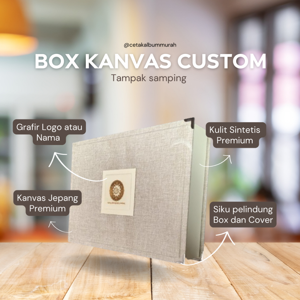 KOPER/BOX KANVAS CUSTOM ALBUM FOTO WEDDING BOOK