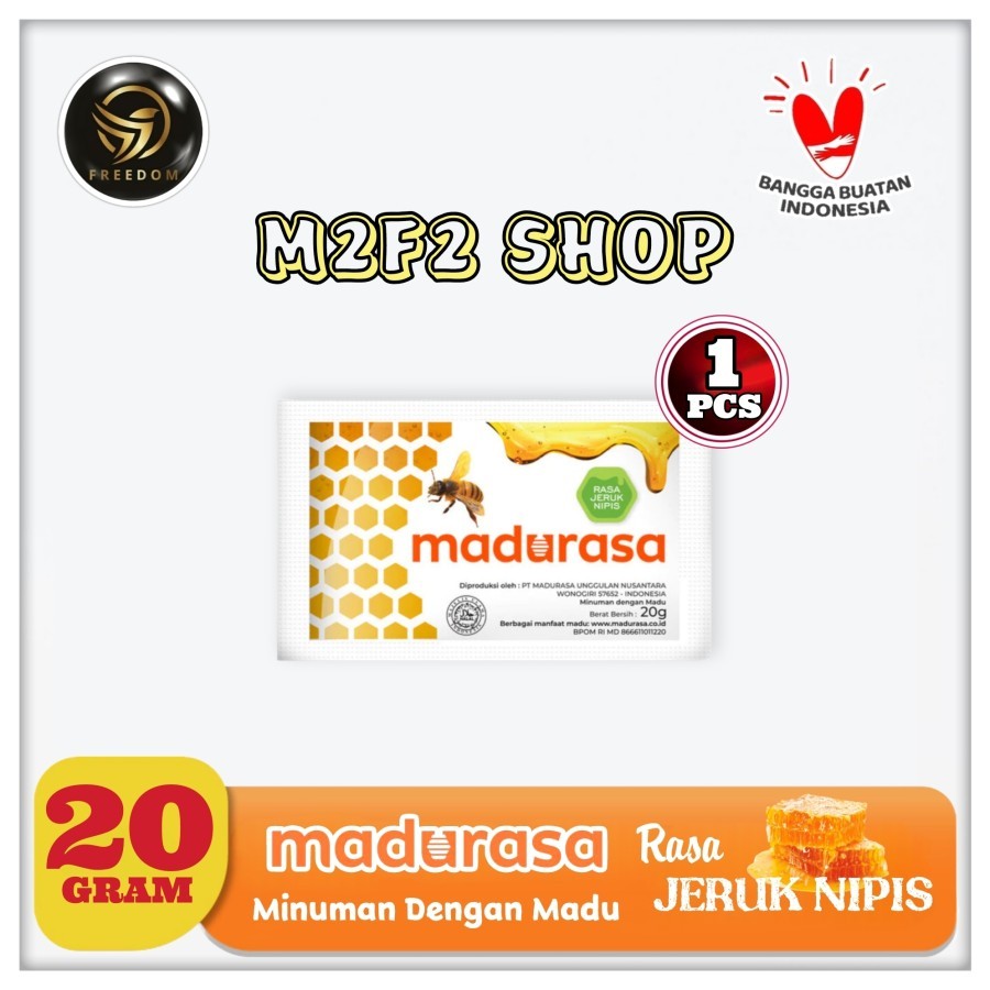 

Madurasa Minuman Madu Asli Rasa Jeruk Nipis Sachet - 20 gr (Kemasan Satuan)