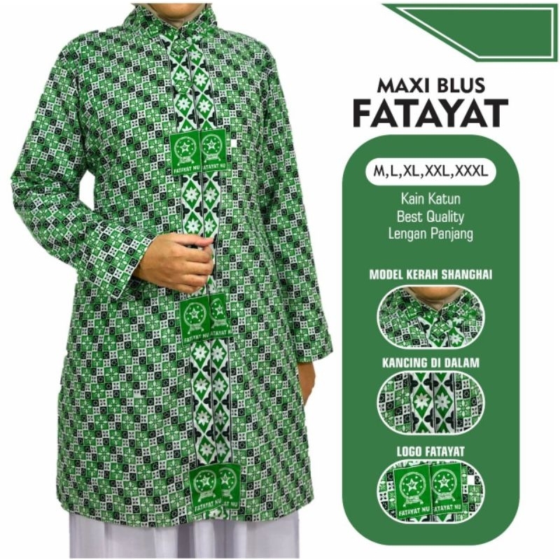 Tunik Fatayat NU Blus Fatayat Katun Blus Batik Wanita Blus Fatayat Batik Fatayat Original