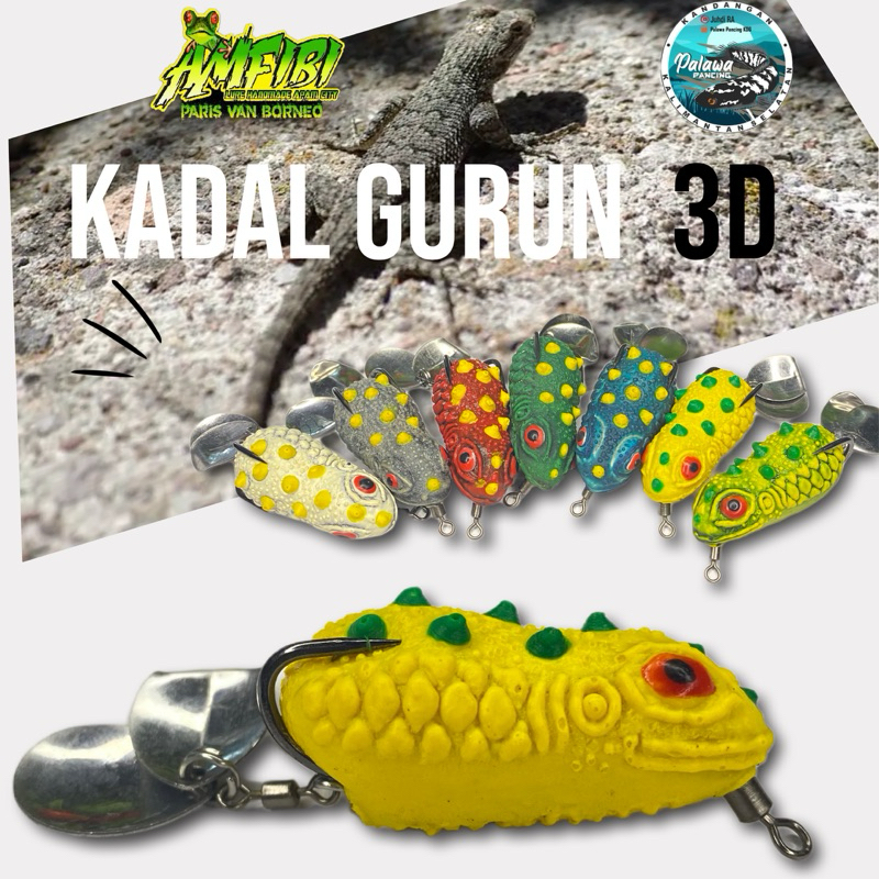 SoftFrog 3D Soft frog casting lure gabus Kadal gurun
