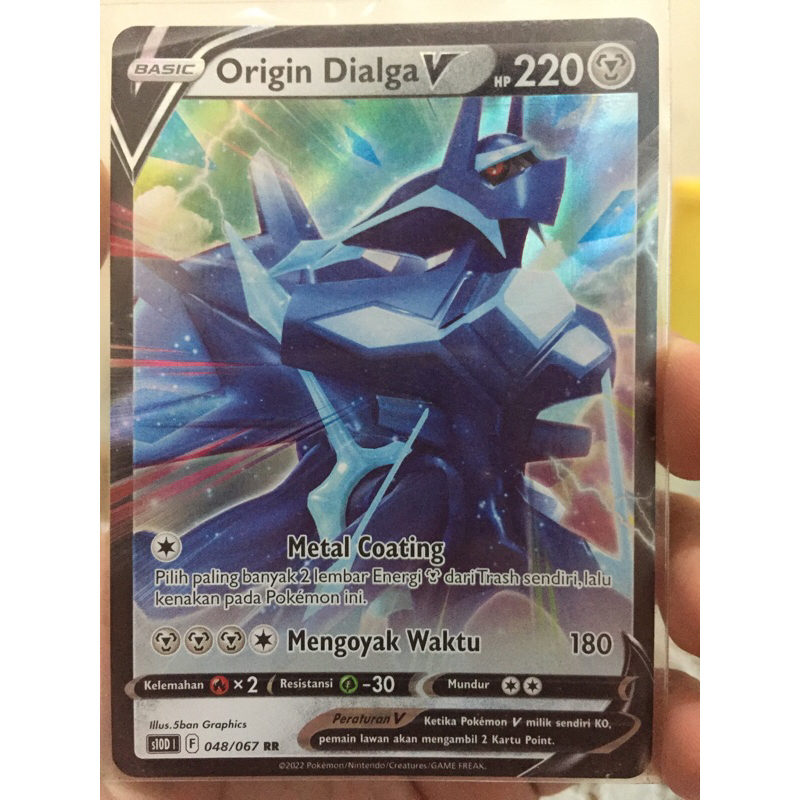 KARTU POKEMON ORIGIN DIALGA V RR INDONESIA HOLO
