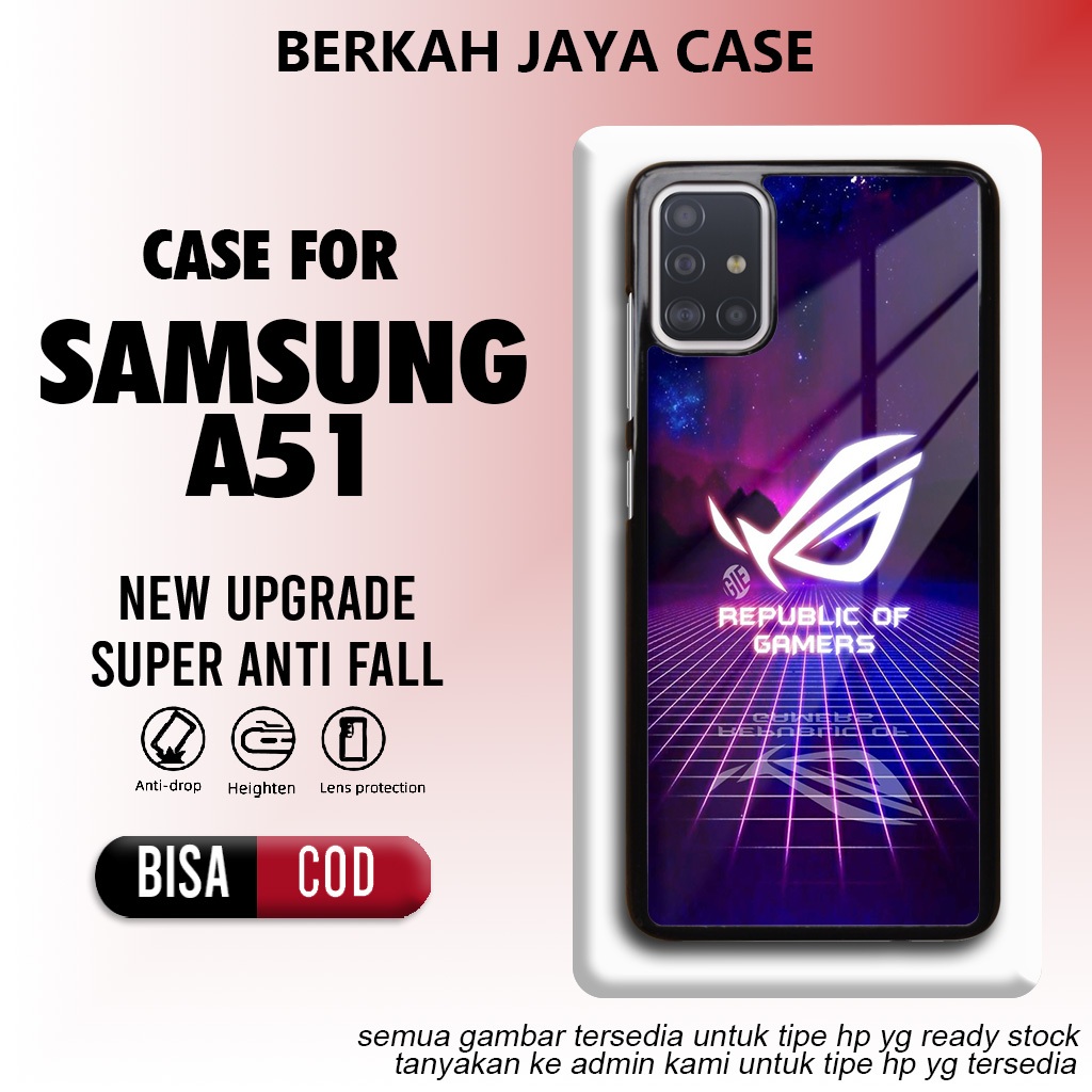 Case Hp samsung a51 Kesing Glossy Casing Hp samsung a51 Motif ROG Casing Hardcase Terbaru Case Karak
