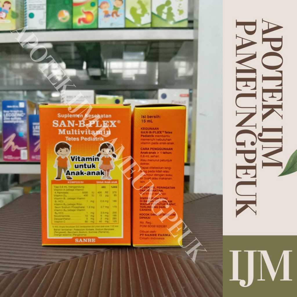 SAN-B-PLEX Drops 15 ML - Suplemen Multivitamin Pediatric Drop Anak Bayi San B Plex Sanbplek