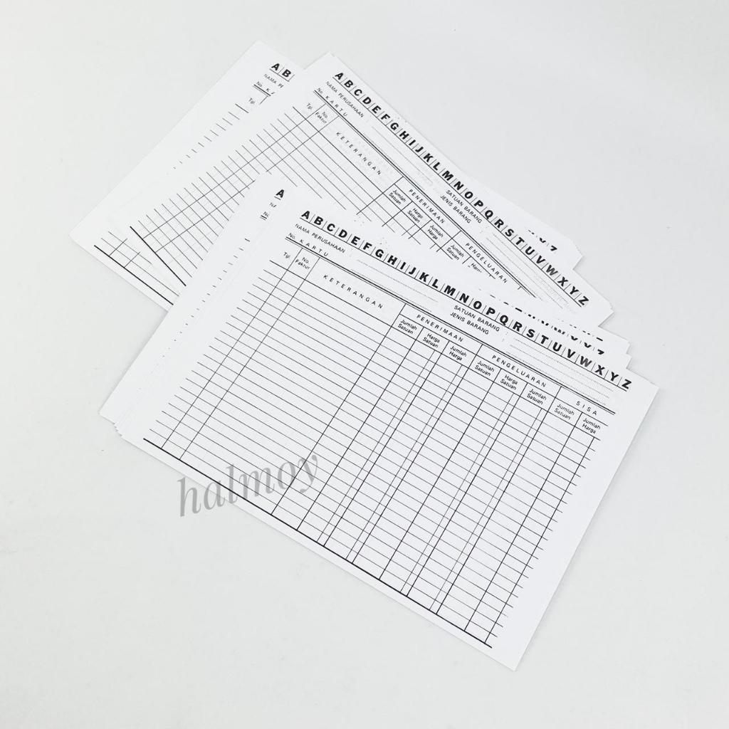 

KARTU PERSEDIAAN BARANG / KARTU STOCK BESAR TERDAPAT 5 VARIAN WARNA