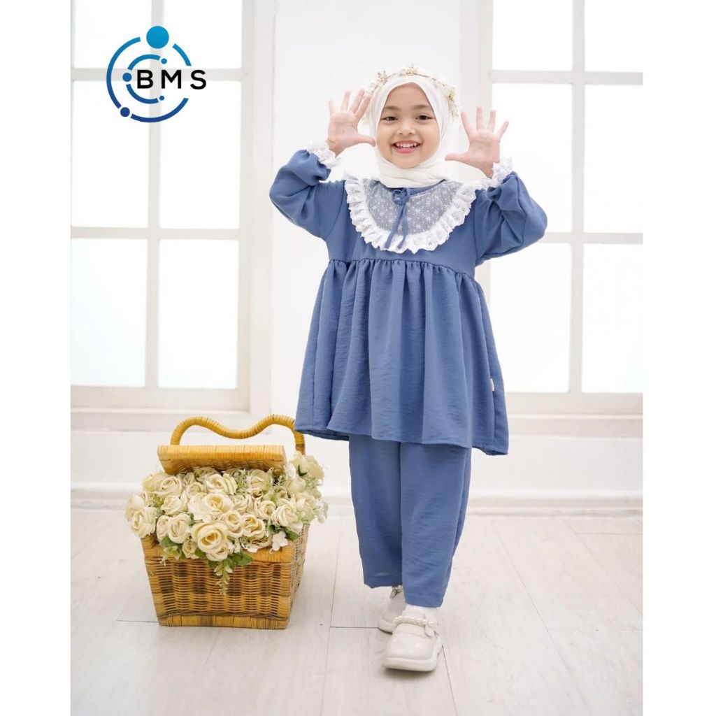 TERMURAH SETELAN NAYLA CRINKLE MIX TILE SETCEL ANAK CRINKLE STELAN ANAK MODERN ONESET ANAK PEREMPUAN