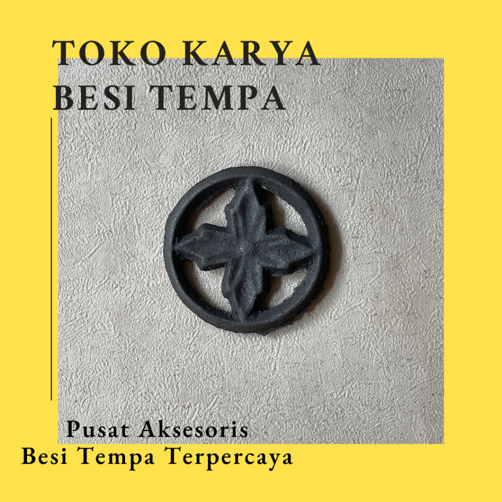 Ornamen Pagar Kembang Cor Bulatan Bintang 4 / 117 / Ornamen Besi Tempa / Ornamen Pagar Besi dan Tral