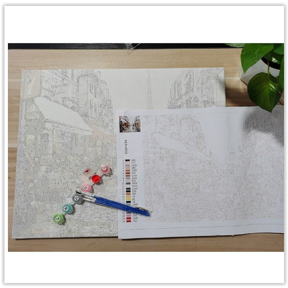 

RB READY STOCK [40x50cm] DIY Paint By Numbers Oil Painting Kit Canvas Paint by Numbers Terbaru