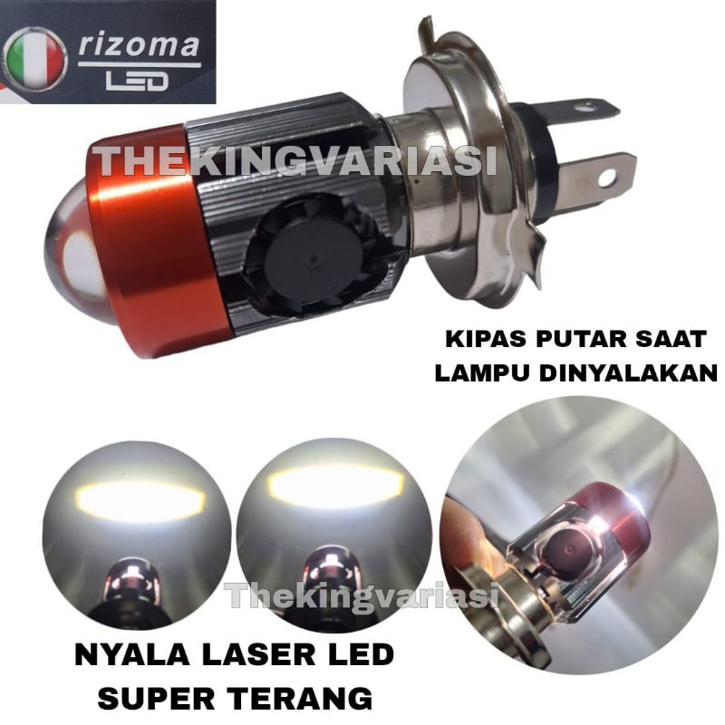 Lampu utama motor led h4 laser ac dc / Lampu depan motor led h4 super terang / Lampu utama led proje