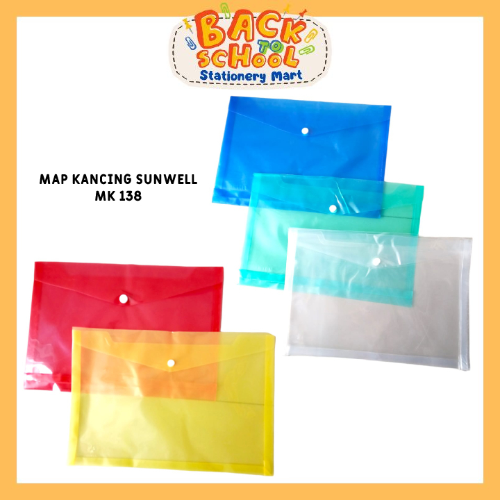 (BTS) STOPMAP PLASTIK 1 KANCING MERK SUNWELL KODE MK-138