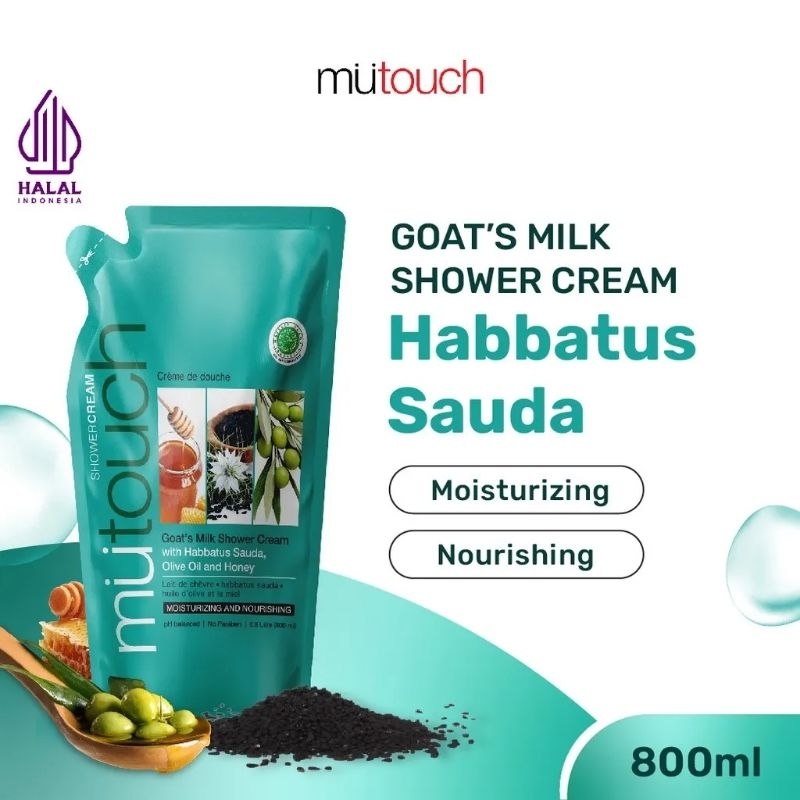 Mutouch Shower Cream Habbatus Sauda Refill 800 ml