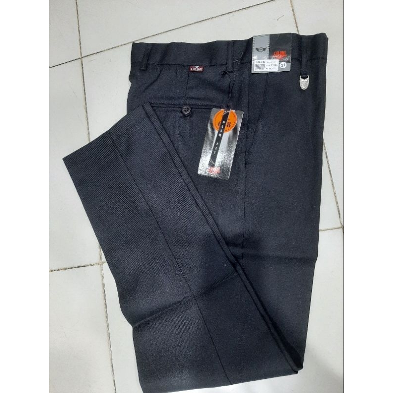Celana bahan Calbin semi wol slimfit