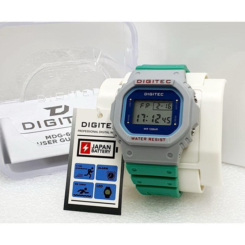 Jam Tangan Unisex Digitec MDG-6024T Digital Tali Rubber Garansi Resmi
