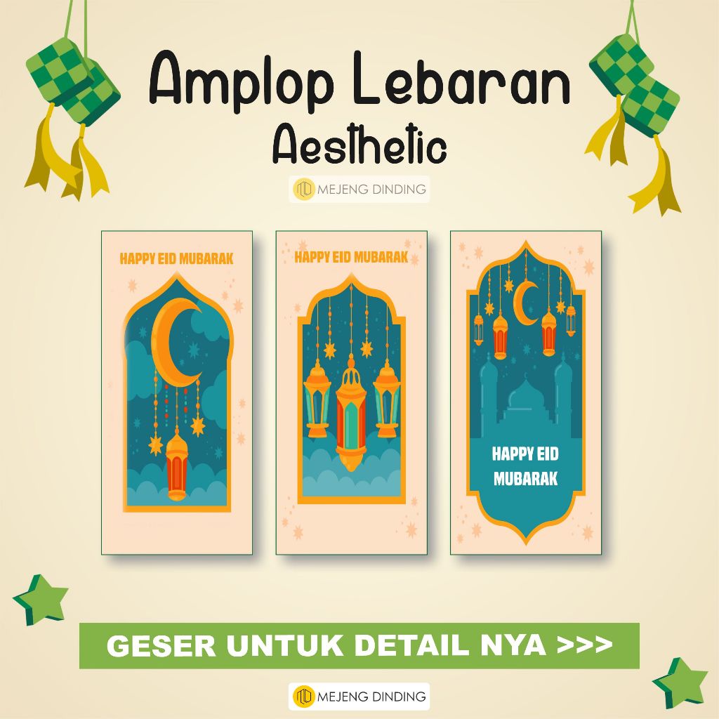 

Amplop Lebaran Aesthetic / Amplop Lebaran Idul Fitri isi 10 Pcs / Amplop Lebaran Kocak Cute / Amplop Lebaran Idul Fitri / Amplop Karakter/ Angpao Lebaran / Angpau Lebaran / Eid Mubarak / Amplop Lebaran Premium 6