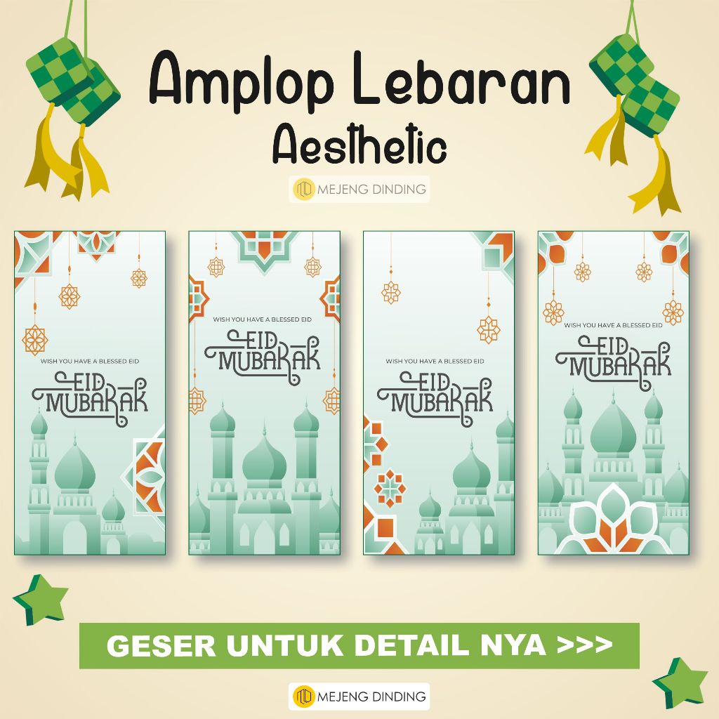 

Amplop Lebaran Karakter Lucu / Uang Tidak Di Lipat / Amplop Angpau Lebaran Klasik / Amplop Lebaran 2024 Unik Aesthetic 1 Pack / Amplop Hari Raya Idul Fitri 2024 2025 2026 / Amplop THR Lebaran 10