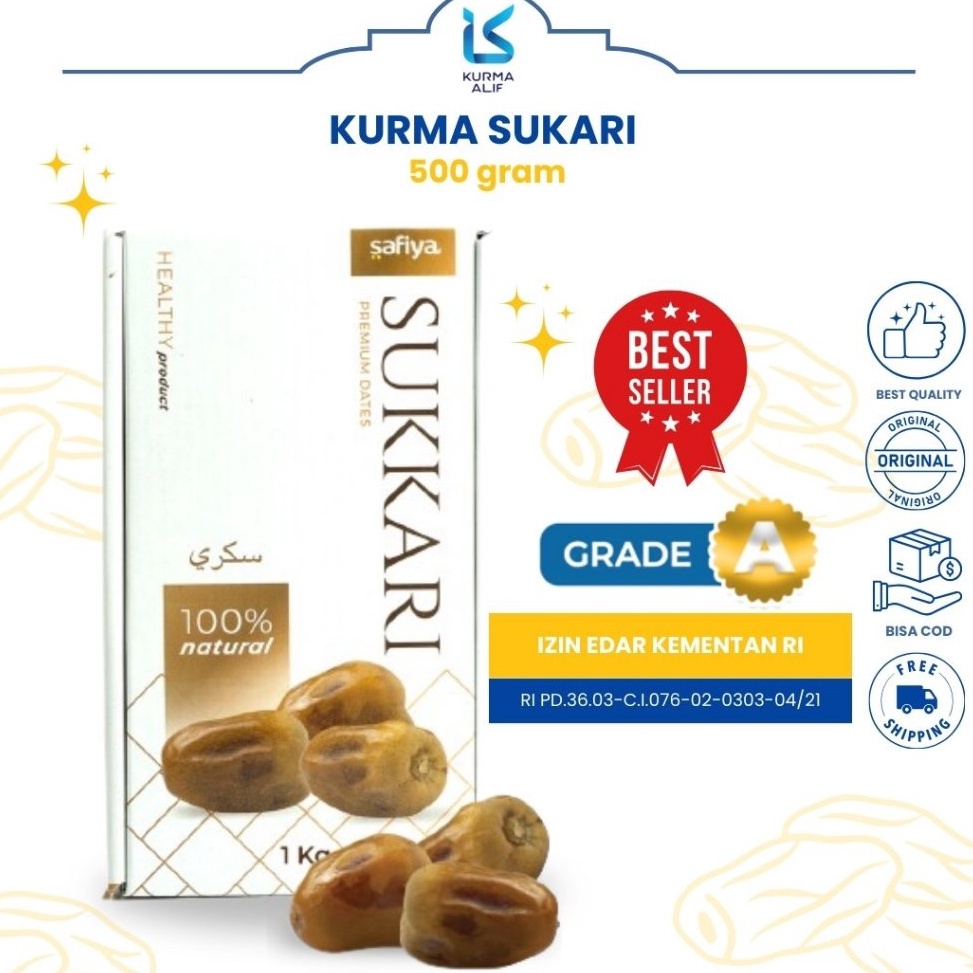 

PAKET LENGKAP Kurma Sukari Kurma Raja 5 Grams Manis Lembut Premium