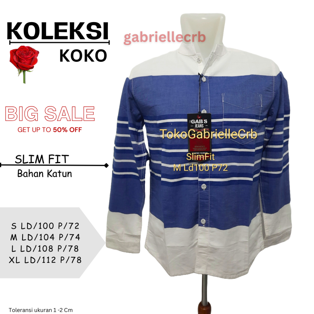 Gabrielle / Gabs Original Kemeja Koko Ori 100%