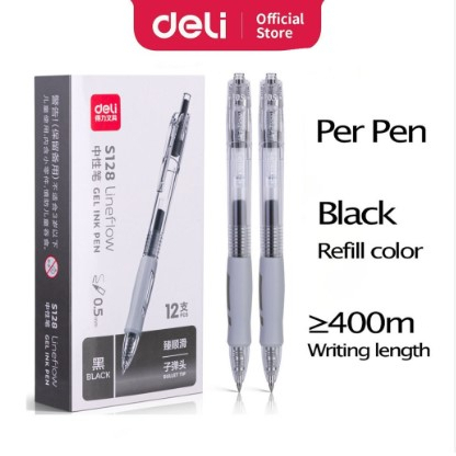 

DELI PENA /GEL PEN S128 BLACK (12)