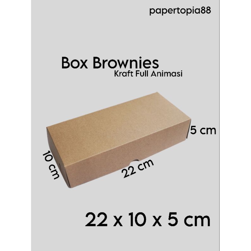 

BOX KRAFT COKLAT LAMINASI P22 x L10 x T5 cm UNTUK KOTAK BROWNIES, KUE, ROTII, SNACK