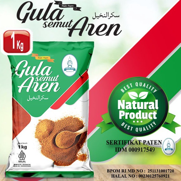 

HEMAT PROMO Pondok Aren Gula Aren Bubuk Asli Grade A 1kg Gula Aren Semut Brown Sugar Asli Palm Sugar Bpom Halal MUI