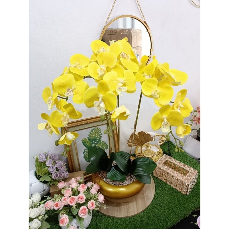 BUNGA ANGGREK VAS GOLD