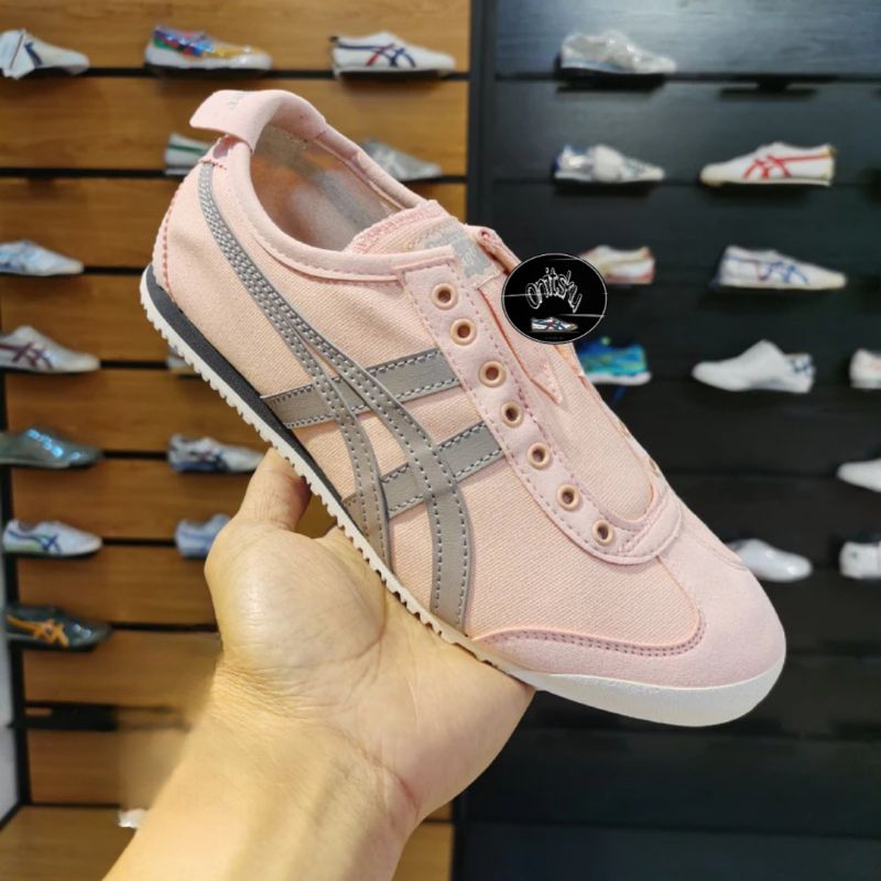 Sepatu onitsuka Tiger Mexico66-Slip-on Pink Gray