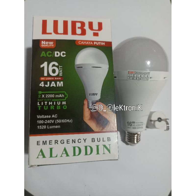 Lampu LED Emergency Luby Aladin 16 watt