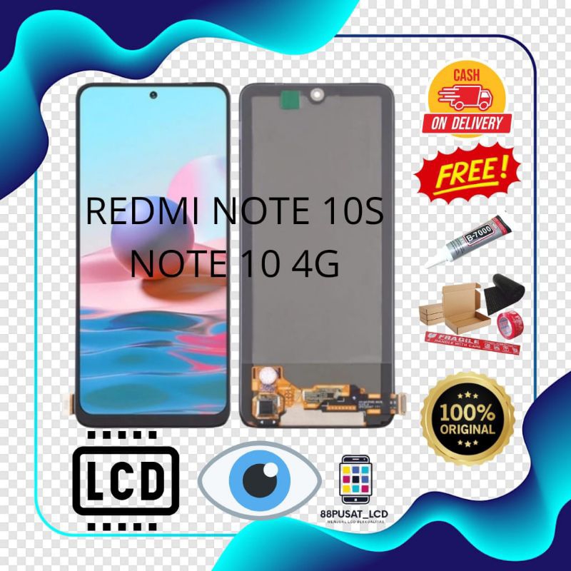 LCD FULLSET XIAOMI REDMI NOTE 10 4G / NOTE 10S / POCO M5S ORIGINAL