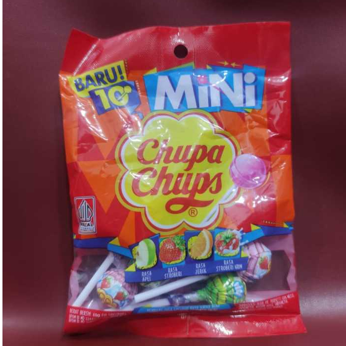 

Chupa Chups Mini Isi 10 Pcs 60gr - Permen Lolipop Mini Chupa Chups