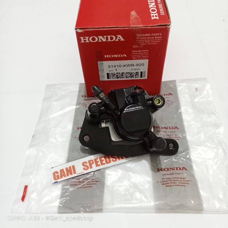 KALIPER ASSY DEPAN KEPALA BABI DEPAN HONDA BEAT KARBU ORIGINAL (KVY)