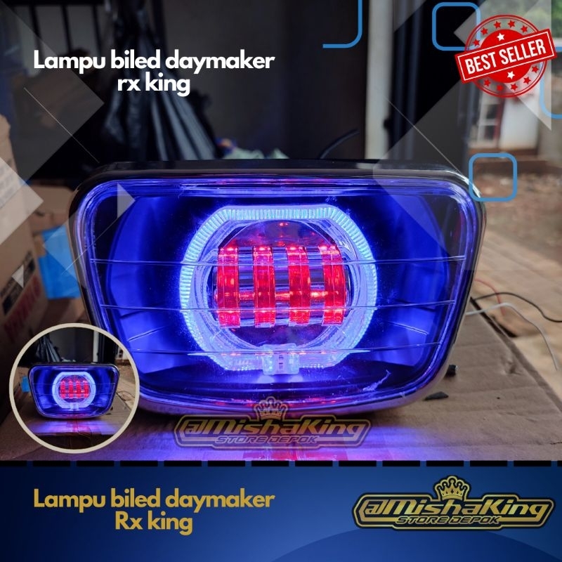 Lampu biled bilet rx king new  ring biru devil merah