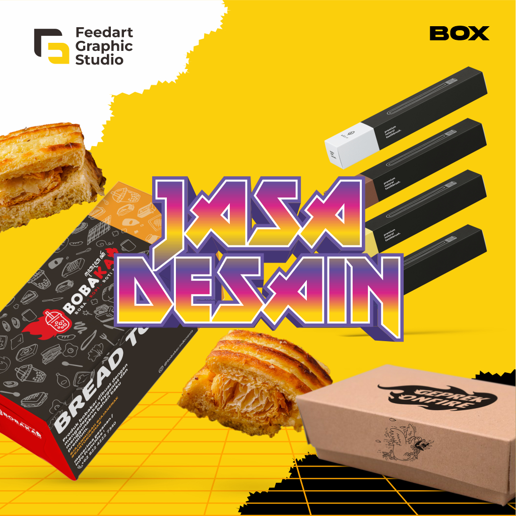 Jasa Desain / Box / Desain Kemasan / branding / feedart.id - Jasa desain profesional untuk kegiatan 