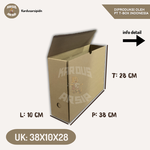 

Kardus Arsip / Dus packing (UK 38x10x28 cm) Box File / Kotak dokumen