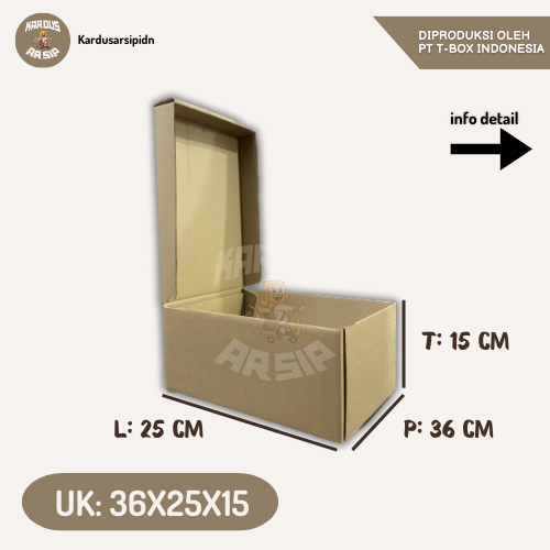 

Kardus Arsip / Dus packing (UK 36x25x15 cm) Box File / Kotak dokumen