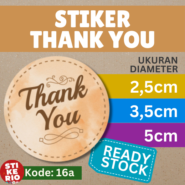 

Stiker Thank You | Stiker Label Terima Kasih | uk. 2,5cm 3,5cm 5cm -16a