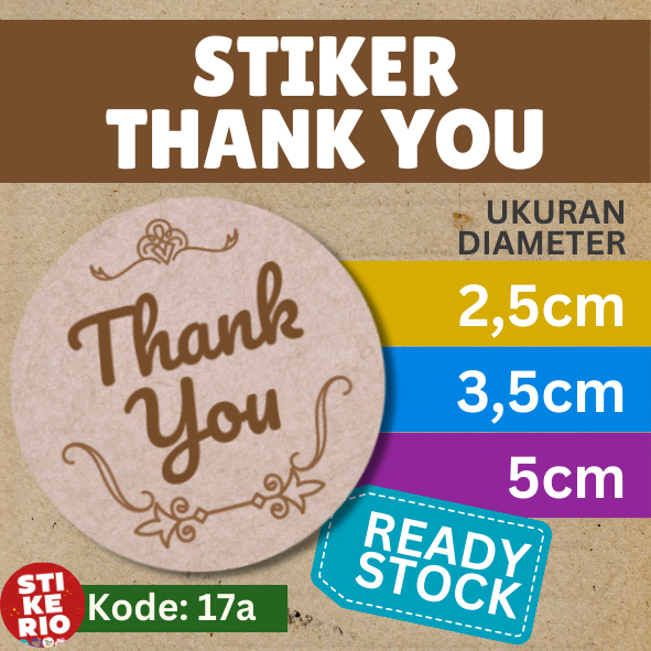 

Stiker Thank You | Stiker Label Terima Kasih | uk. 2,5cm 3,5cm 5cm -17a