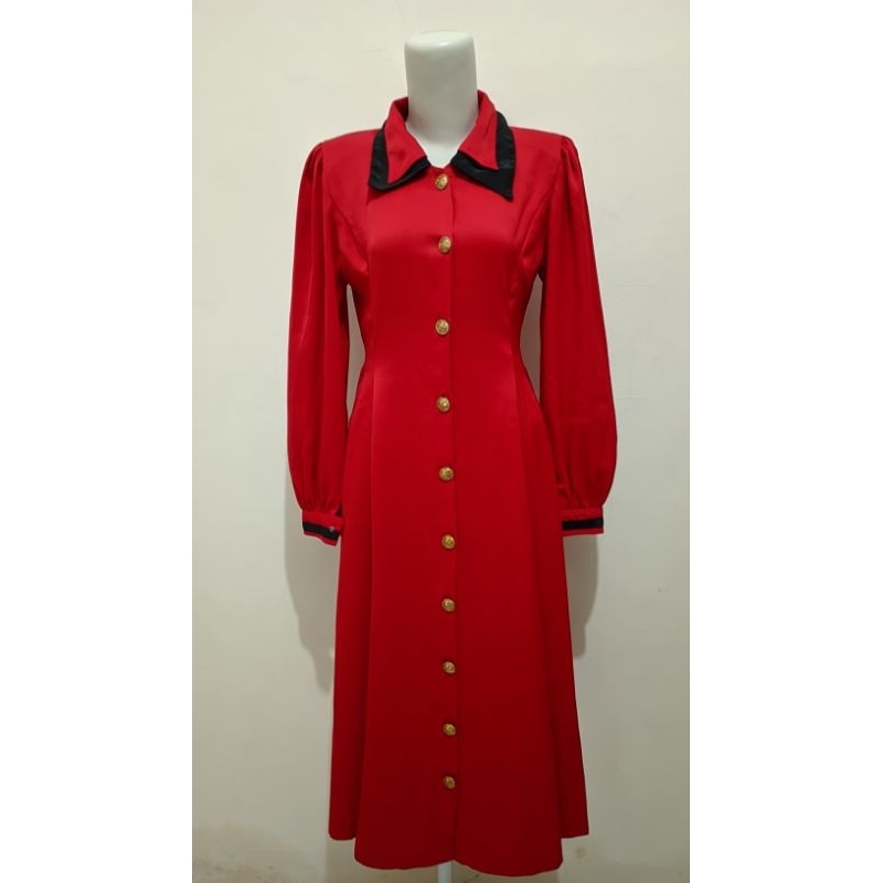 DRESS MERAH KOREA PARTY